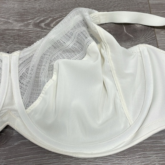 Lilyette By Maidenform 0434 Enchantment Lace Minimizer Underwire Bra Ivory 42G - Picture 14 of 16
